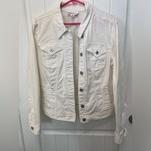 Style & Co. White Jean Jacket